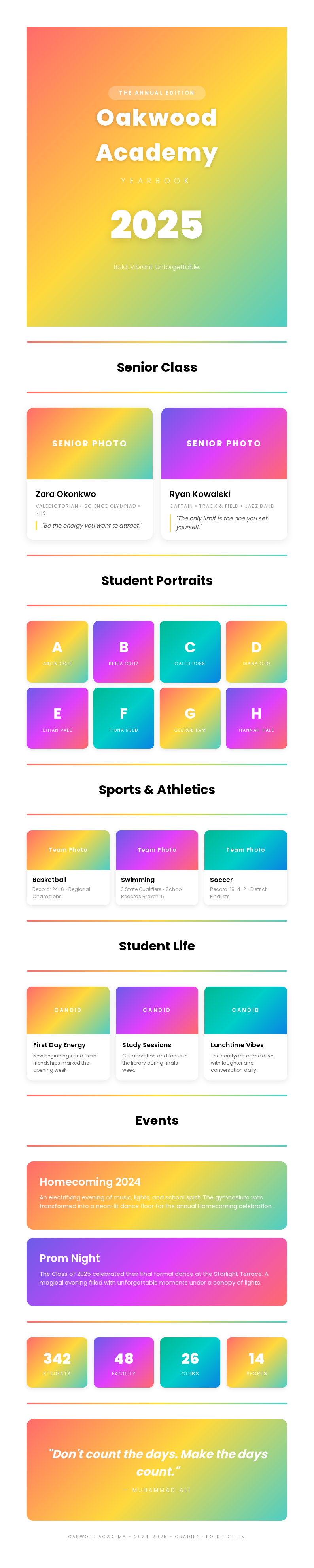 Gradient Bold Yearbook